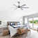 Barbaraann Industrial 60-Inch Large LED Ceiling Fan with Light Kit And Remote