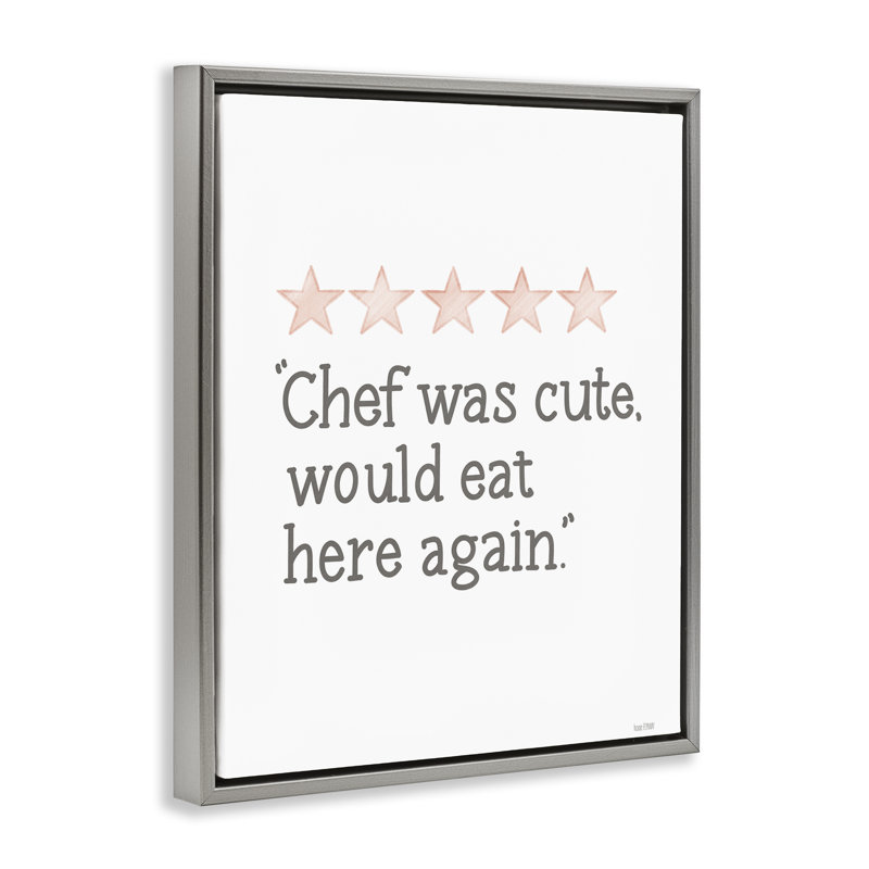  Art mural encadré «Cute Chef» par House Fenway, H 21 po x l 17 po, Cadre flottant gris lustré