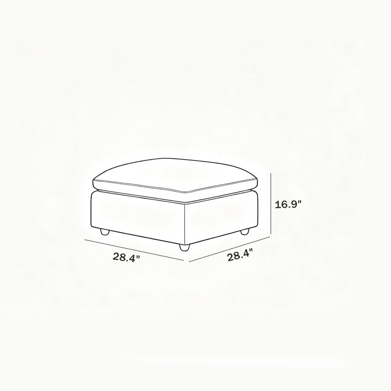 Canapé avec repose-pieds Cloud, Kaki
