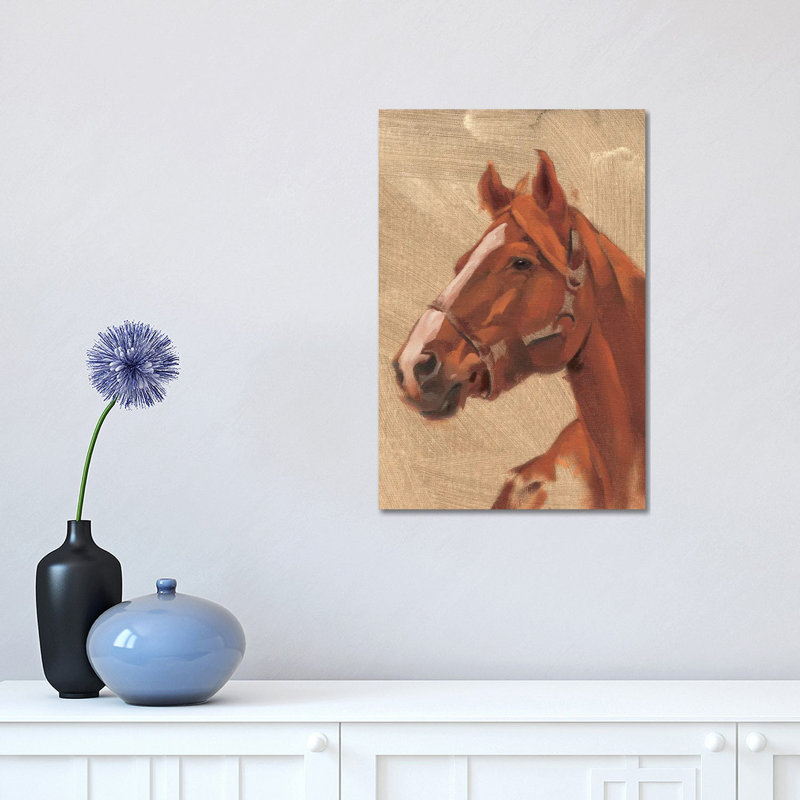 Thoroughbred I by Jacob Green - Wrapped Canvas Painting, 30.48 cm H x 45.72 cm W