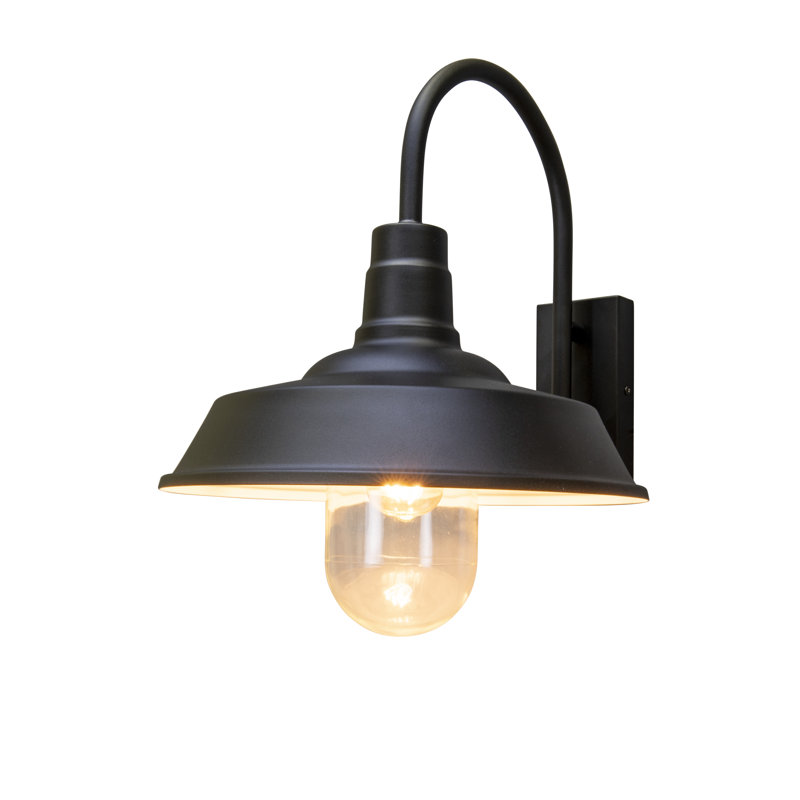 Trapani Outdoor Wall Light Down, Black
