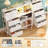 55"W 10 Drawer Dresser For Bedroom With Mesh Door, Led Light & Power Outlets-1322898902