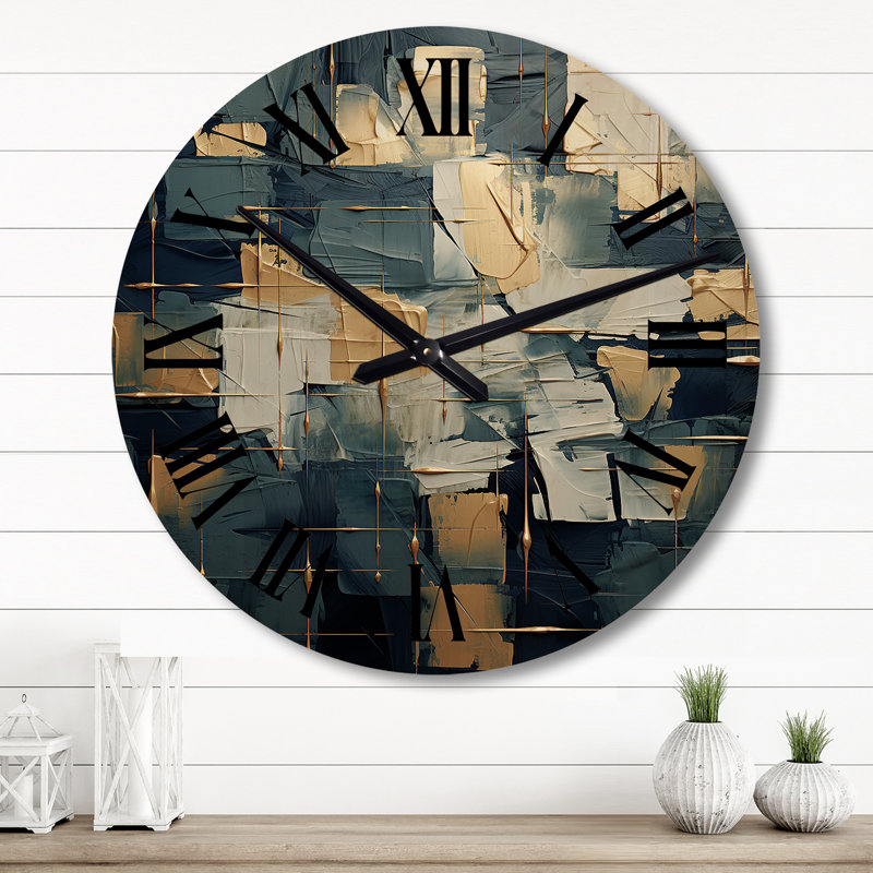 Horloge murale en bois massif Olivet, Grand