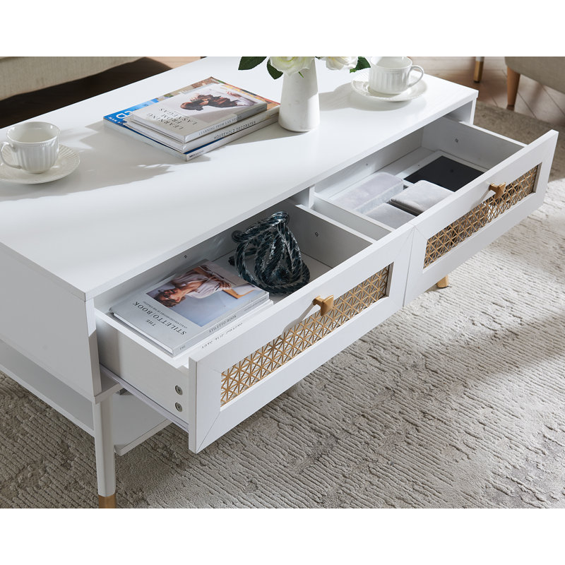 Hedva Single Coffee Table, White
