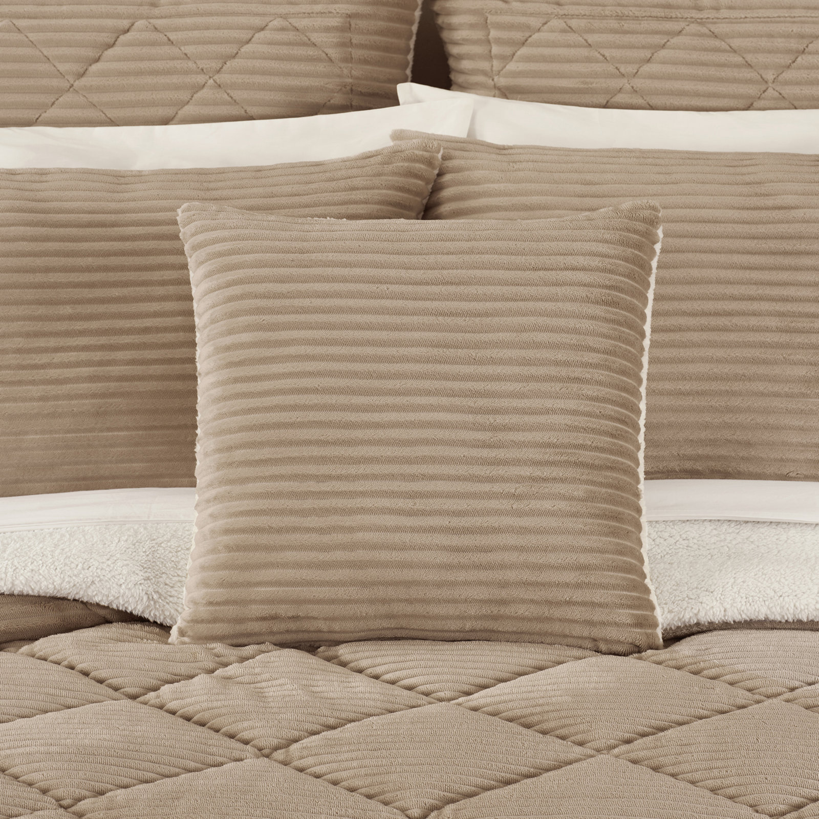 Everett 20" x 20" Throw Pillow, Beige