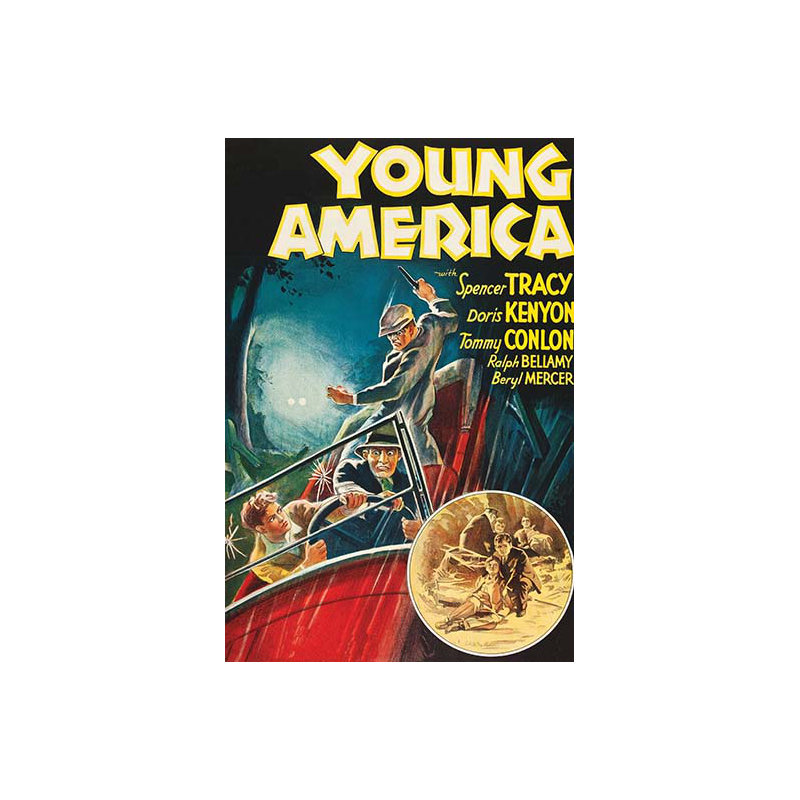 Young america-impression de publicités, H 66 po x l 44 po x P 1,5 po