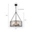 Jairdan 5-Light Dimmable Ripple Glass Drum Chandelier-1165607381