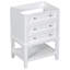 Meuble-lavabo de 24 po sans lavabo, base seulement, structure en bois massif, armoire de rangement de salle de bain avec tiroir et tablette ouverte