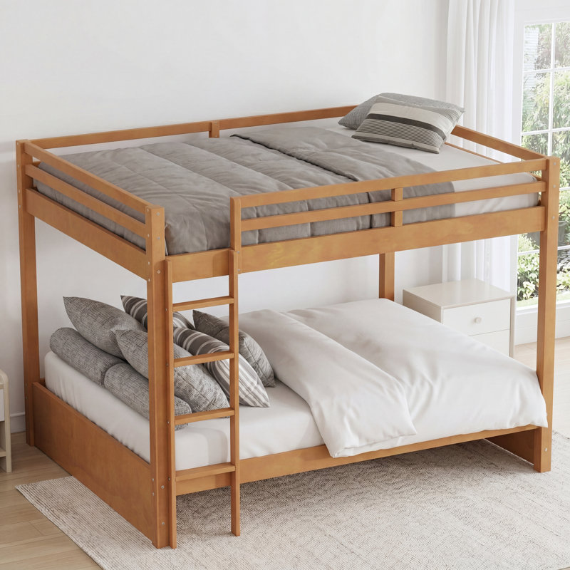 Lit superposé grand en bois avec échelle Wood, couleur bois, Couleur du bois