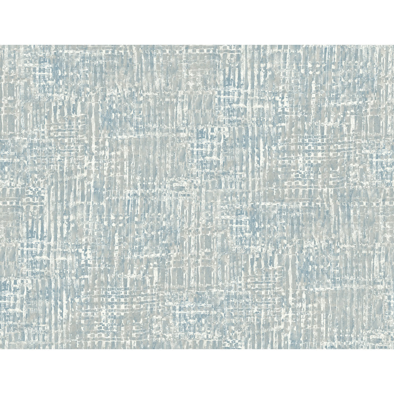 Rouleau de papier peint L 27 pi x l 27 po, Bleu ciel / blanc cassé