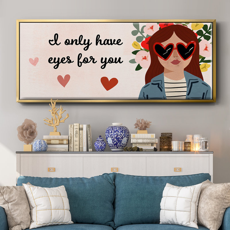 Darling Valentine Collection D- Framed Canvas