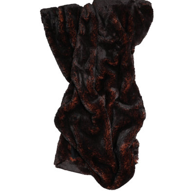 Wooded River French Roast - Throw - 54x72, Plush Faux Fur Blanket for Couch and Reading Chair