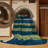 Machine Washable Horizontal Stripes Blue Area Rug-1416924784
