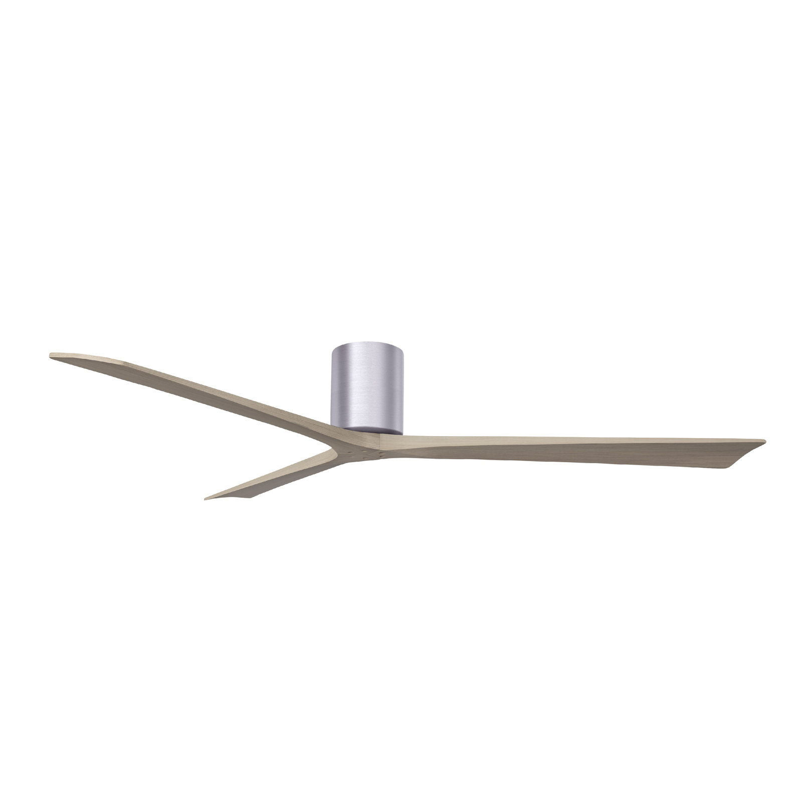 Olivier 3 Blade Ceiling Fan, Brushed Nickel, Gray Ash Tone, 72"