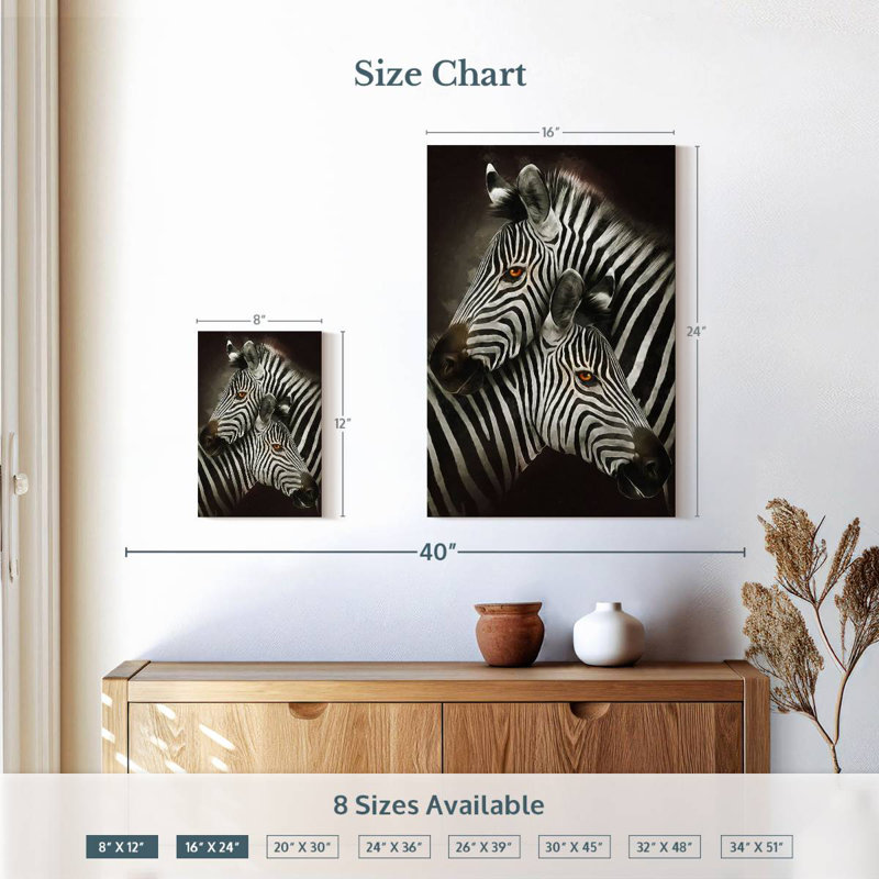 Brampt Zebra Hug, 24" H x 16" W
