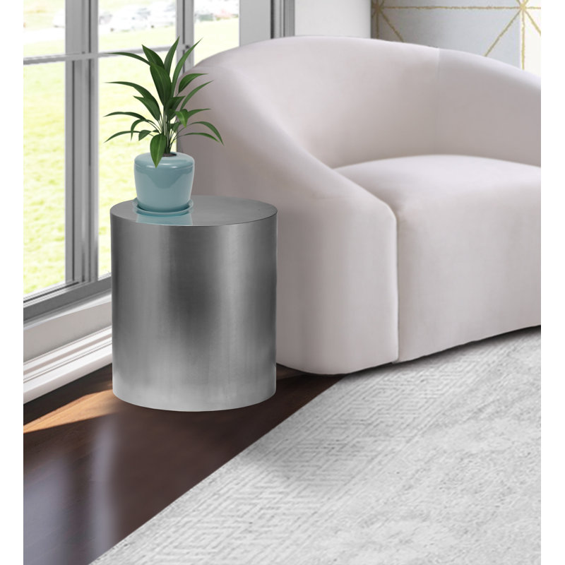 Table de bout cylindrique, Argent