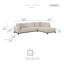 Canapé modulaire 2 pièces en chenille Briony-1068543977