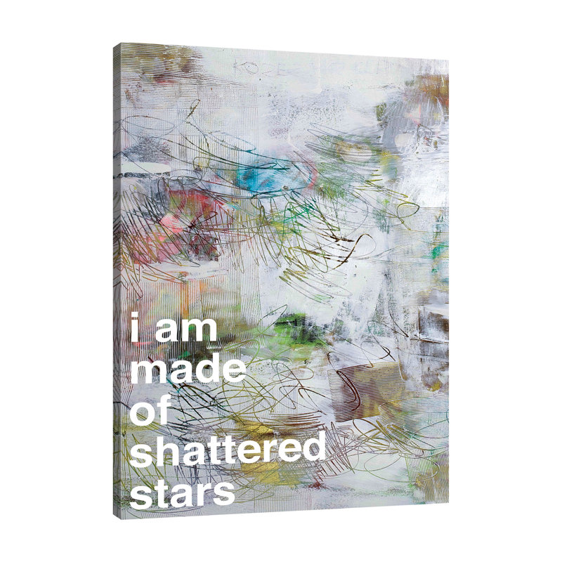 Shattered Stars 1 Piece Wrapped Canvas Wall Art, 46cm H x 30cm W x 4cm D