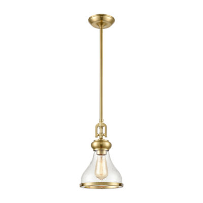 Mini-luminaire suspendu 1 lumière de 8,5 po Fraipont - Laiton satiné
