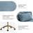Guitarra Modern 23" W Polyester Tilting Criss Cross Office Chair with Pillow-1177391329