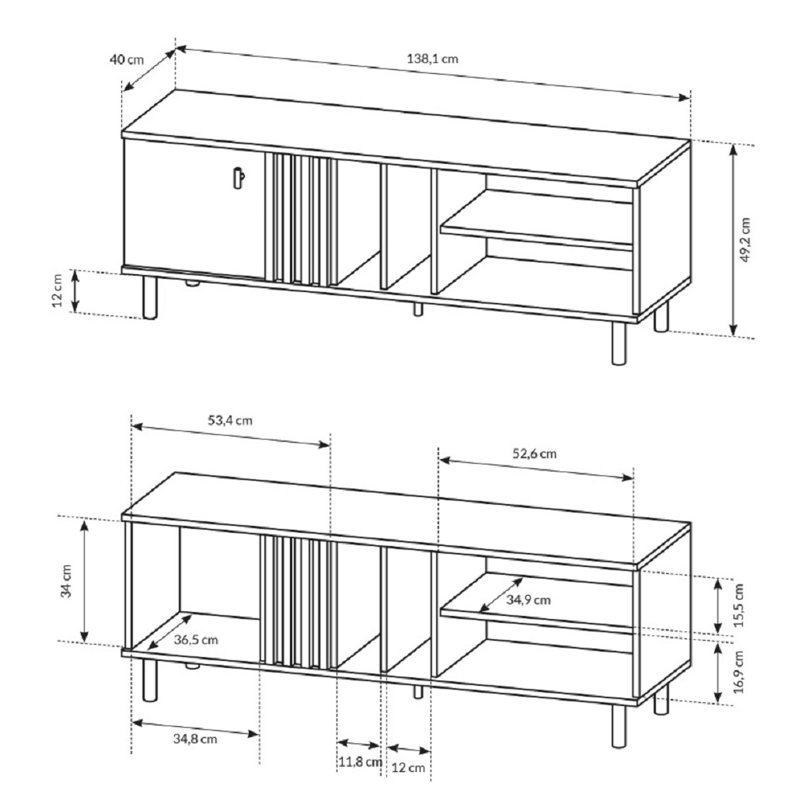 Javanie TV Stand for TVs up to 60"