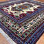 Tapis carré unique en laine noué à la main 6 pi 6 po nouvel âge beige / bleu / vert / rouge