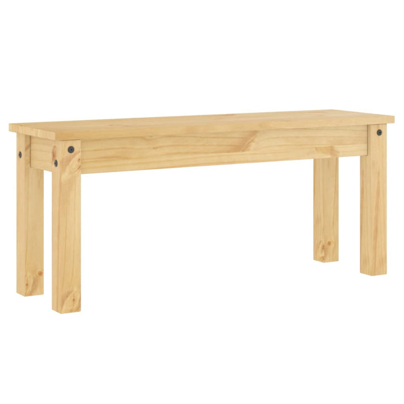Landrienne Solid Wood Bench, Brown