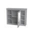 Armoire de rangement murale 35 po x 28 po, armoire à pharmacie, armoire murale moderne avec miroir, armoire à miroir avec 6 tablettes ouvertes (meuble-lavabo non inclus)-1456161699