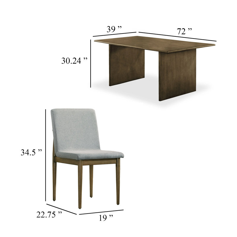 Heln Rectangular 72'' L x 39'' W Dining Set