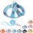 No Pull Dog Harness and Leash Set, Step in Adjustable Dog Harness with Padded Vest for All Weather, Dog Leash with Soft Padded Handle, Easy to Put on Small and Medium Dogs Pure Blue-orange XXXS