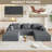 107" U-Shape Cloud Couch, Modern Modular Sectional Boneless Cloud Couch for Living Room, Deep Seat Sleeper Chaise Longue for Living Room, No Assembly Required-343318318