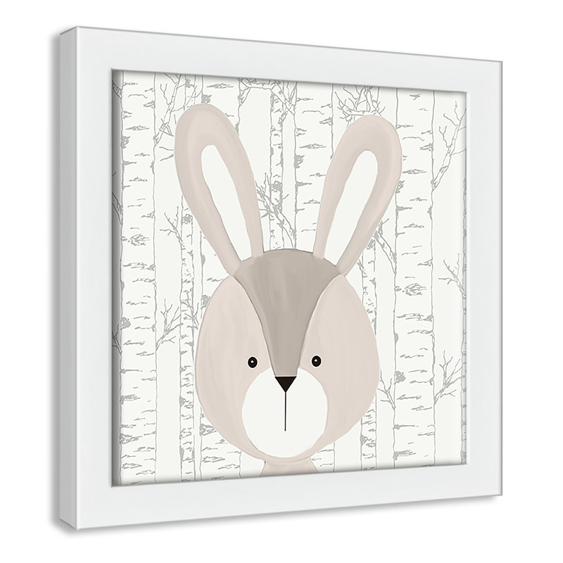 Woodland Friends 3, art encadré, H 8 po x l 8 po x P 1,18 po, Encadré de boîte blanc