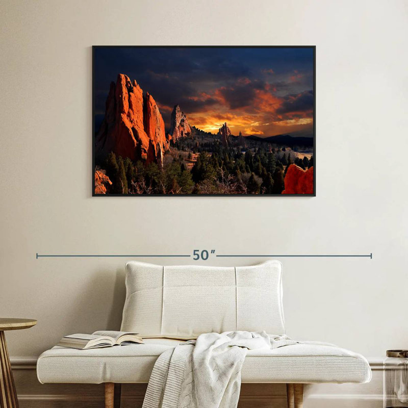Jardin du crépuscule des dieux, Cadre flottant noir, 40 po x 27 po