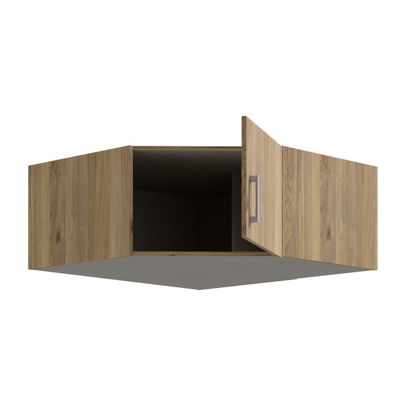 Extension for Corner Wardrobe with 1 Door, Engineered Wood,  89.5cm W x 38.1cm H x 89.4cm D, Mauvella oak