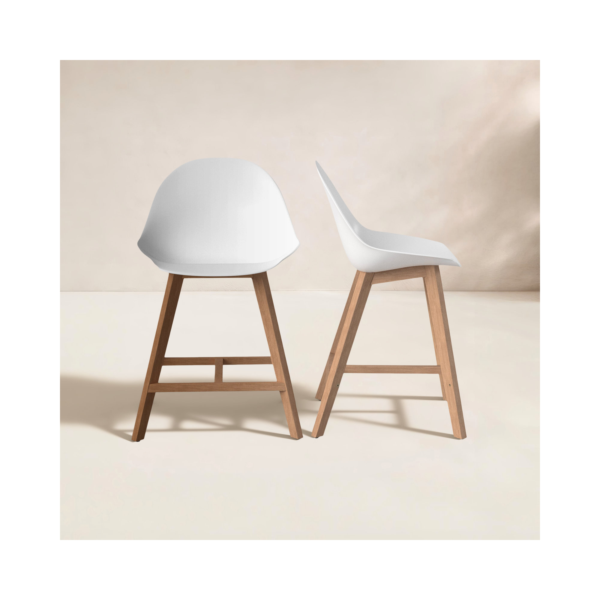 Jermaine 33'' Acrylic Outdoor Bar Stool, Brown