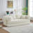 Boneless 79.5" Convertible Sleeper Sofa Corduroy Upholstered Sofa Bed Foldable Floor Couch Daybed with 4 Pillows & Storage Pockets - No Assembly-1762075989