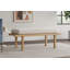 Banc rembourré Audie avec finition naturelle