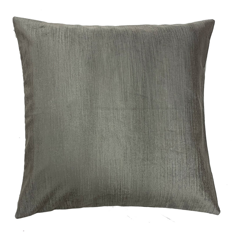 Feather Reversible Throw Pillow, Gray, 18" x 18"