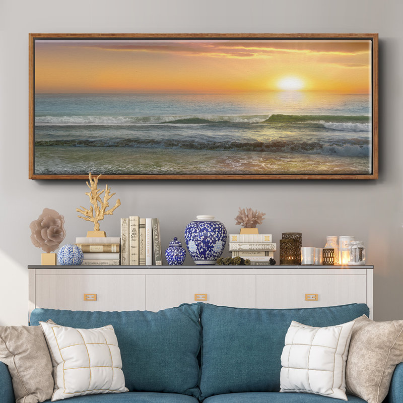 Dawn Rays- Framed Canvas, 20" H x 50" W