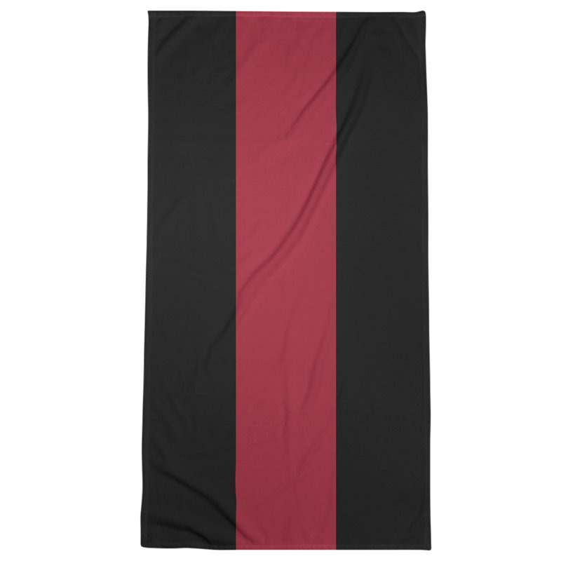 Microfiber Bath Towel, Atlanta Throwback Football Black/Light Red