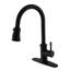 Single Handle High Arc Pull Out Kitchen Faucet With Down In Matte Black, Stainless Steel, Listed, 1.8 Gpm Flow Rate, Easy To Install And Operate Black Faucet, Flow,