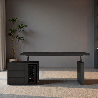 Height-adjustable desk computer table