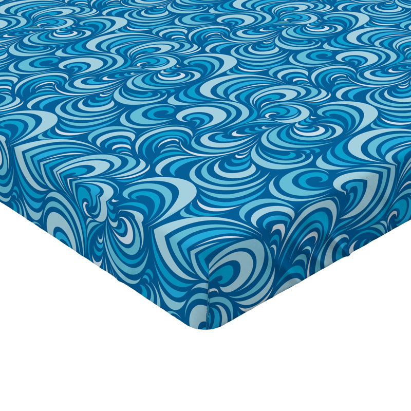 Drap-housse Ambesonne, paquet de 2, Drap-housse grand, Bleu / abstrait bleu pâle