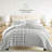Quilt Set - Lightweight - All Season Quilted Coverlet - Watercolor Plaid Gray-105628350