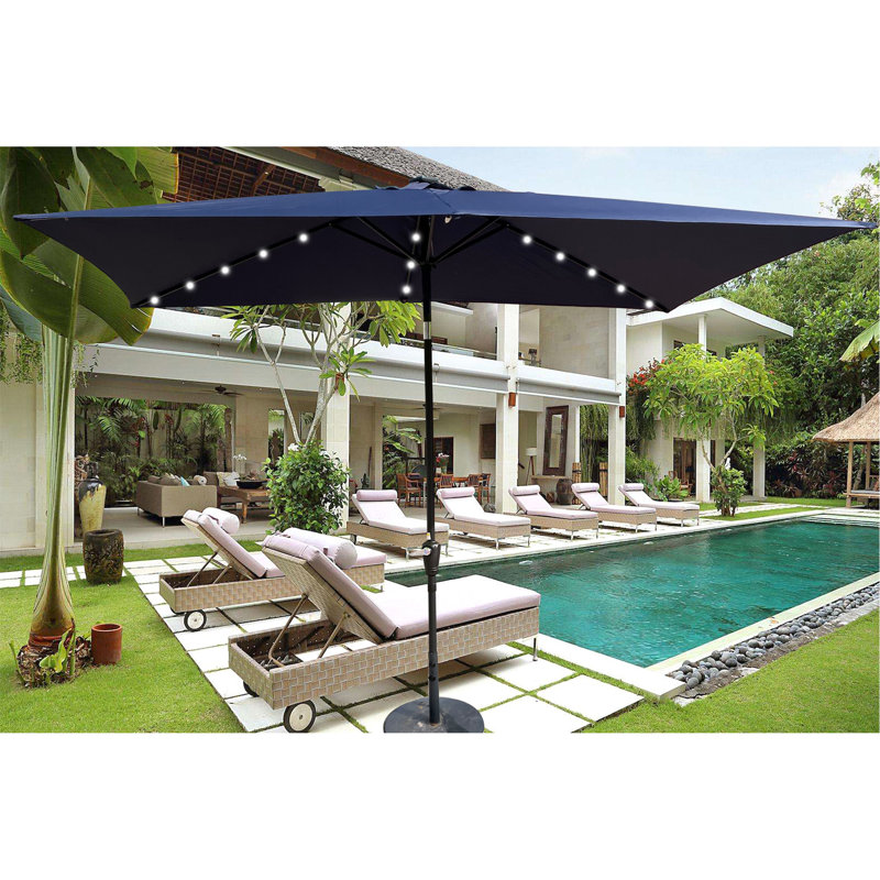 Parasol de patio rectangulaire exceptionnel avec des fonctionnalités avancées pour le plaisir en plein air, Marine