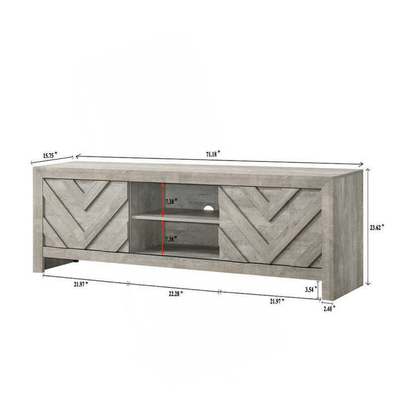 Meuble télé 1pc, Gris clair