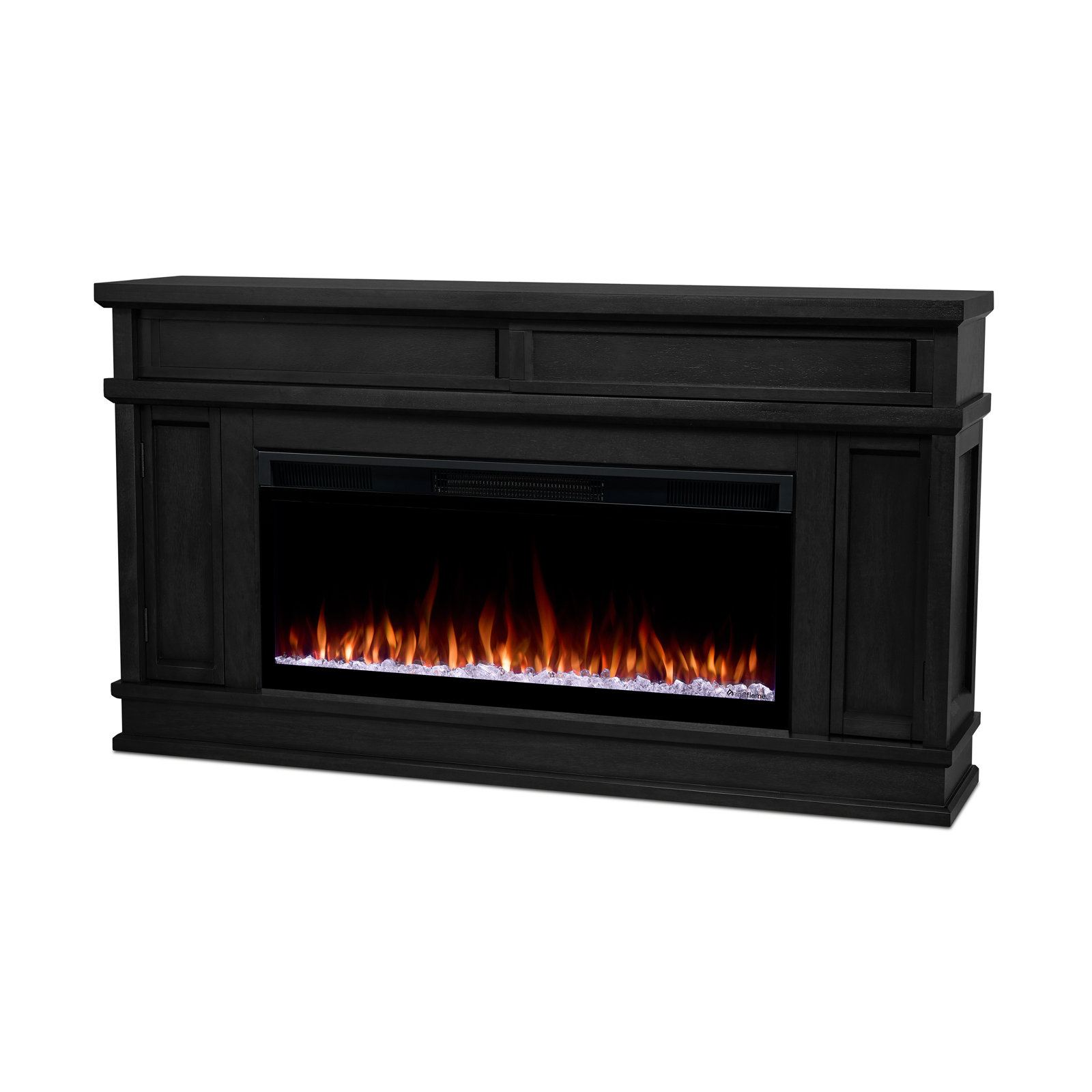Torrey Landscape Electric Fireplace TV Stand, Black, Smart
