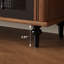 Buffet décoratif rétro en bois massif noir-331311556
