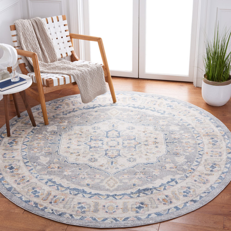 Odiamehi Washable Performance Machine Washable Oriental Rug, Square 5'3"