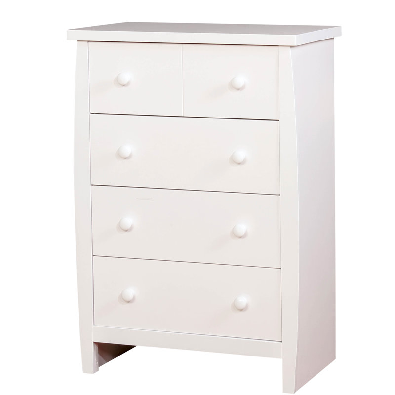 Commode 4 tiroirs Burdick, Blanc